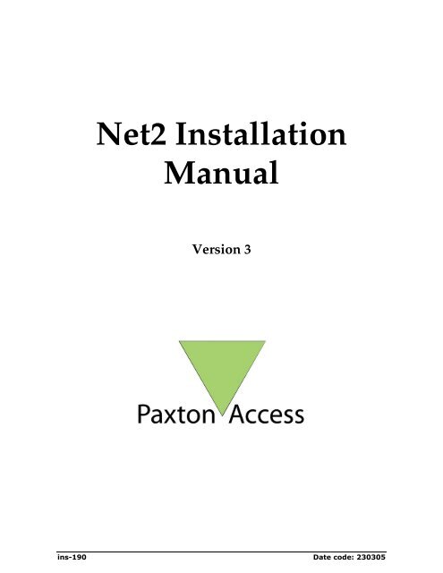 Net2 access control unit - IP Way