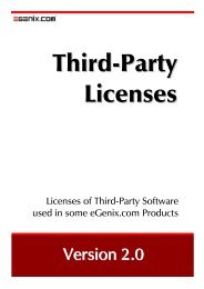 eGenix.com Third-Party Software Licenses