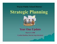 Strategic Planning g g - Wayne NJ Public Schools