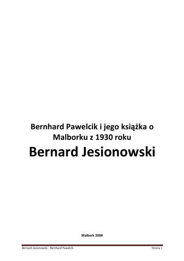 Bernard Jesionowski - Marienburg.pl