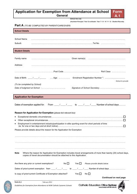 Application for Exemption from Attendance at School.pdf