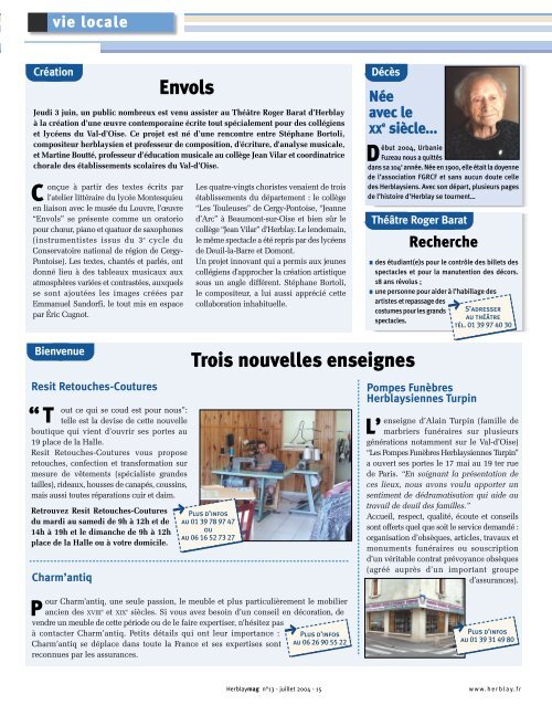 NÂ° 13 - bimestriel - juillet 2004 - Herblay