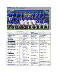 2009 Men's Soccer Roster - Urbana University Athletics