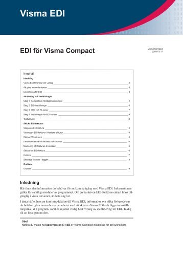 EDI för Visma Compact - Visma Spcs AB