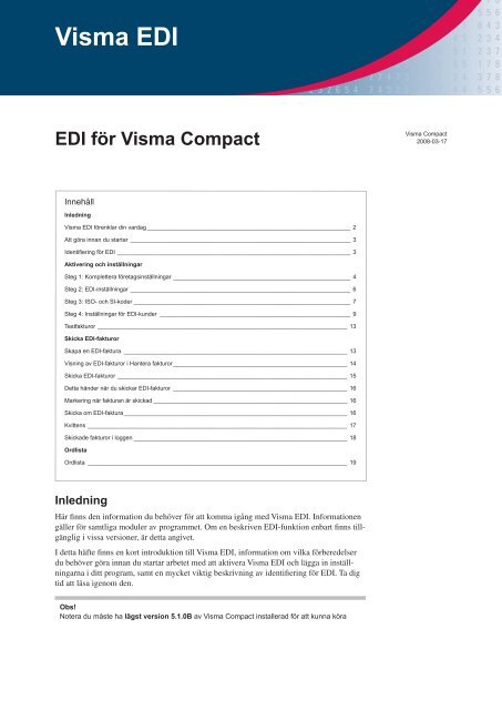 EDI för Visma Compact - Visma Spcs AB