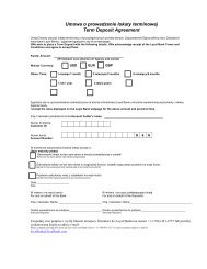 Term Deposit Agreement - Polish - Loyal Bank