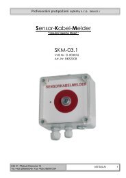 Sensor-Kabel-Melder SKM-03.1 - ProfesionÃ¡lnÃ­ protipoÅ¾Ã¡rnÃ­ systÃ©my