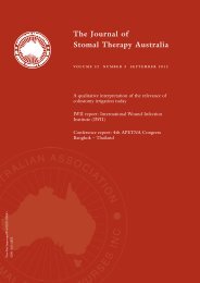 JSTA September 2012 - Australian Association of Stomal Therapy ...