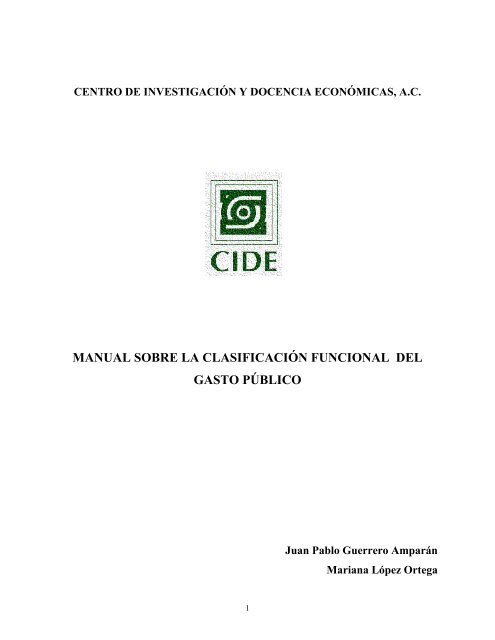 manual sobre la clasificación funcional del gasto ... - Derecho a Saber