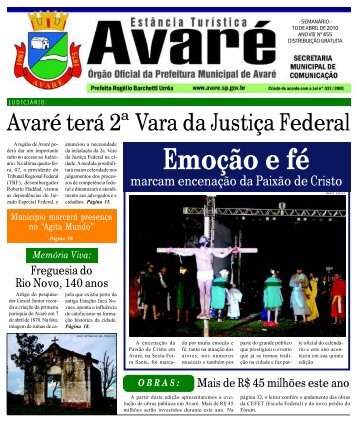 EmoÃ§Ã£o e fÃ© - CÃ¢mara Municipal da EstÃ¢ncia TurÃ­stica de AvarÃ©