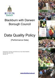 Data Quality Policy - Blackburn with Darwen Borough Council