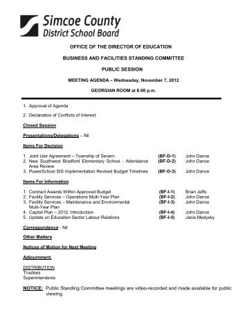 office of the director of education - Simcoe County District School ...