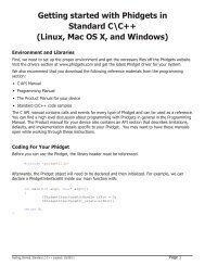 Getting started with Phidgets in C