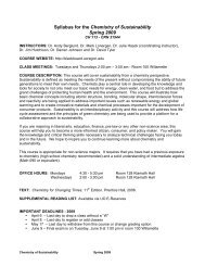 Course Syllabus (PDF) - Green Chemistry Center - University of ...