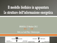 Il modello biofisico in agopuntura Le strutture dell ... - SIAV