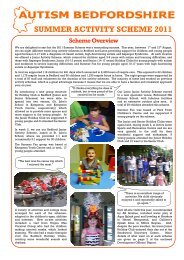 summer activity scheme 2011 - Autism Bedfordshire