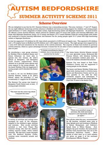summer activity scheme 2011 - Autism Bedfordshire