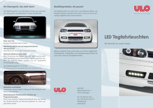 Flyer Universal Tagfahrleuchten - ULO de