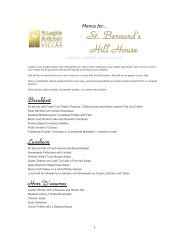 Download Jo's current St. Bernard's Hill House menu