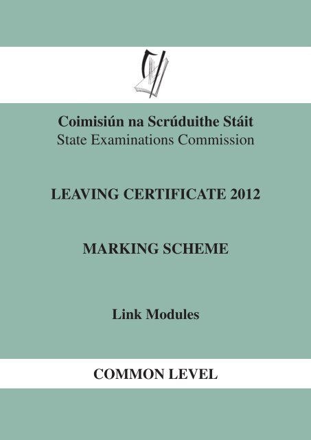 Marking Scheme - Examinations.ie