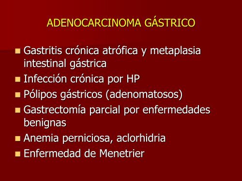 Conductas en las lesiones preneoplÃ¡sicas del estÃ³mago