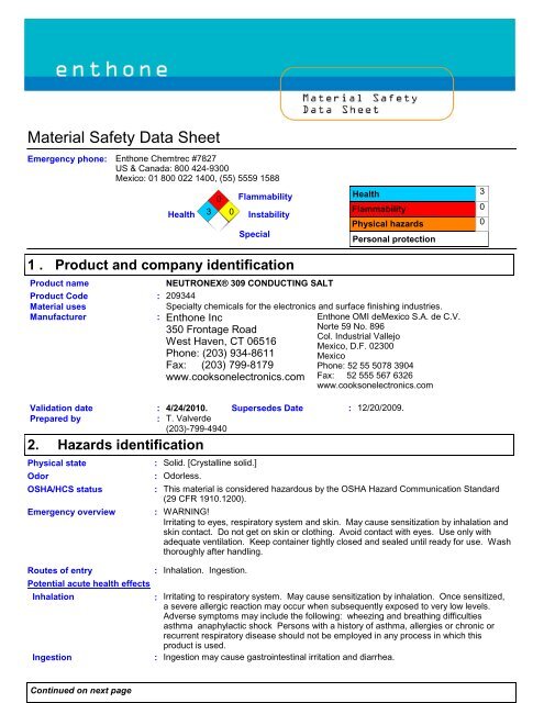 7468 NEUTRONEX 309 CONDUCTING SALT (English (US ... - SMFL