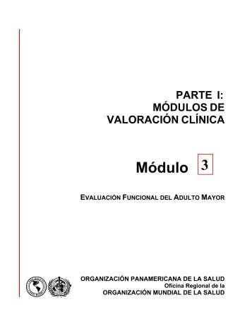 Módulo 3. Evaluación funcional del adulto mayor