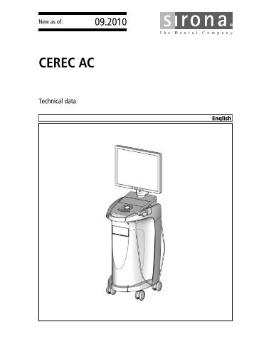 CEREC AC - Sirona - Technical Documentation