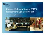 Revenue Metering System (RMS) l / d Replacement/Upgrade ... - IESO