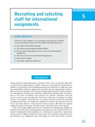 CHAPTER Recruiting and selecting staff for international assignments