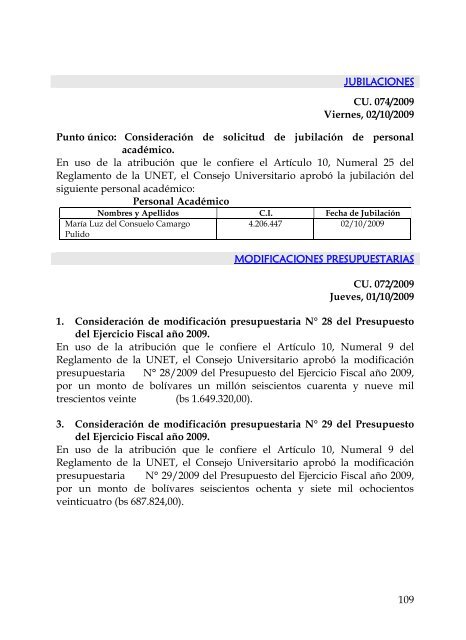 Gaceta IV - SecretarÃ­a - Universidad Nacional Experimental del ...