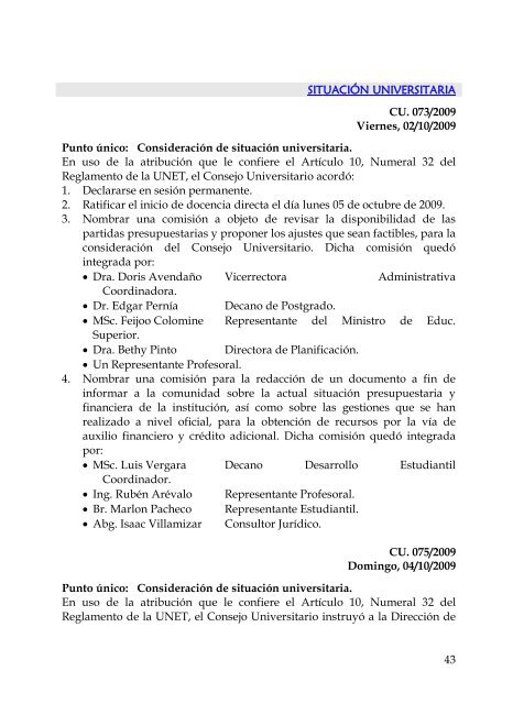 Gaceta IV - SecretarÃ­a - Universidad Nacional Experimental del ...