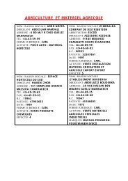 AGRICULTURE ET MATERIEL AGRICOLE