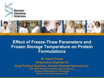 Effect of Freeze-Thaw Parameters and Frozen Storage Temperature ...