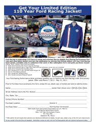 Get Your Limited Edition 110 Year Ford Racing Jacket! - Tire Rack