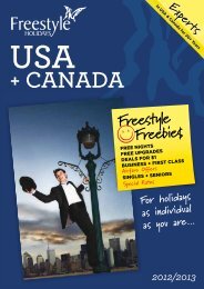 USA + CANADA For holidays as individual as you ... - Services Home