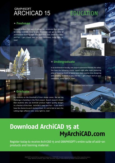 ArchiCAD 15 Education brochure - Graphisoft