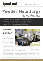 Miba AG continued.... - International Powder Metallurgy Directory