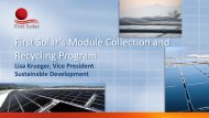 First Solar's Module Collection and Recycling ... - Solar Scorecard