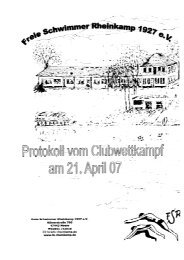 Clubwettkampf - Freie Schwimmer Rheinkamp 1927 e.V.