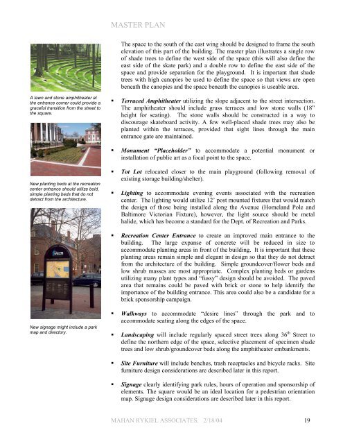 Roosevelt Park Master Plan (pdf) - Hampden Community Council