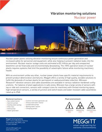 Vibration monitoring solutions Nuclear power - Wilcoxon Research