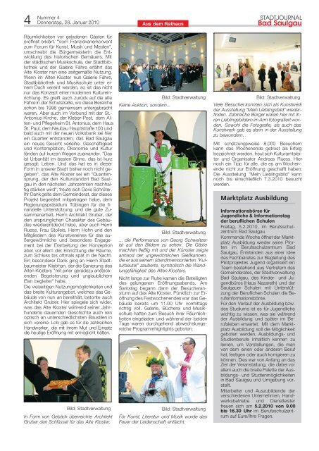 Stadtjournal Ausgabe 4/2010 - Stadt Bad Saulgau
