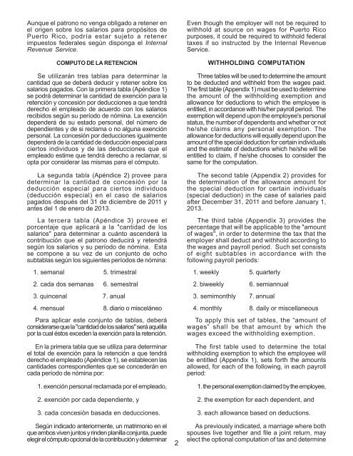 instrucciones tabla retencion 2011 - Departamento de Hacienda ...