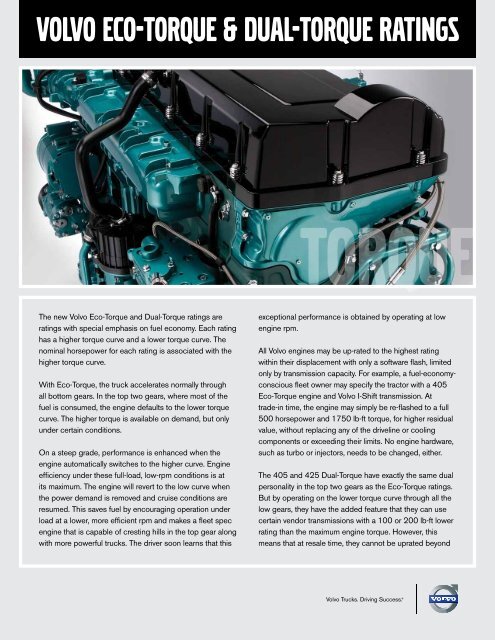 volvo eco-torque & dual-torque ratings - Volvo Trucks