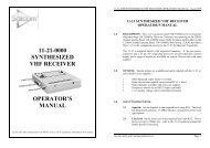 11-21-0000 synthesized vhf receiver operator's manual - Salcom
