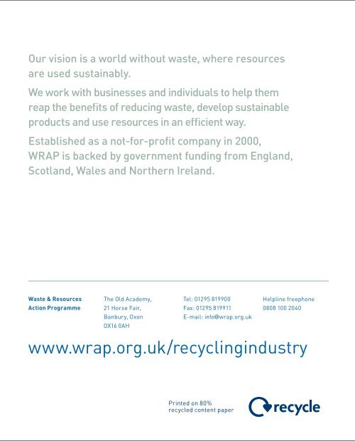 Help for your recycling business - Wrap