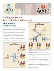 Setting up Aeon 3 in a multi-site environment - Atlas Systems