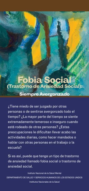 Fobia Social (Trastorno de Ansiedad Social): Siempre ... - NIMH