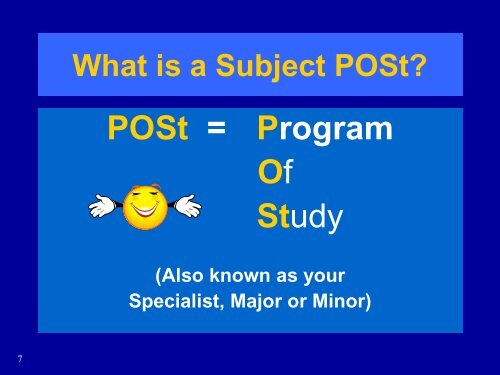 What is a Subject Post?